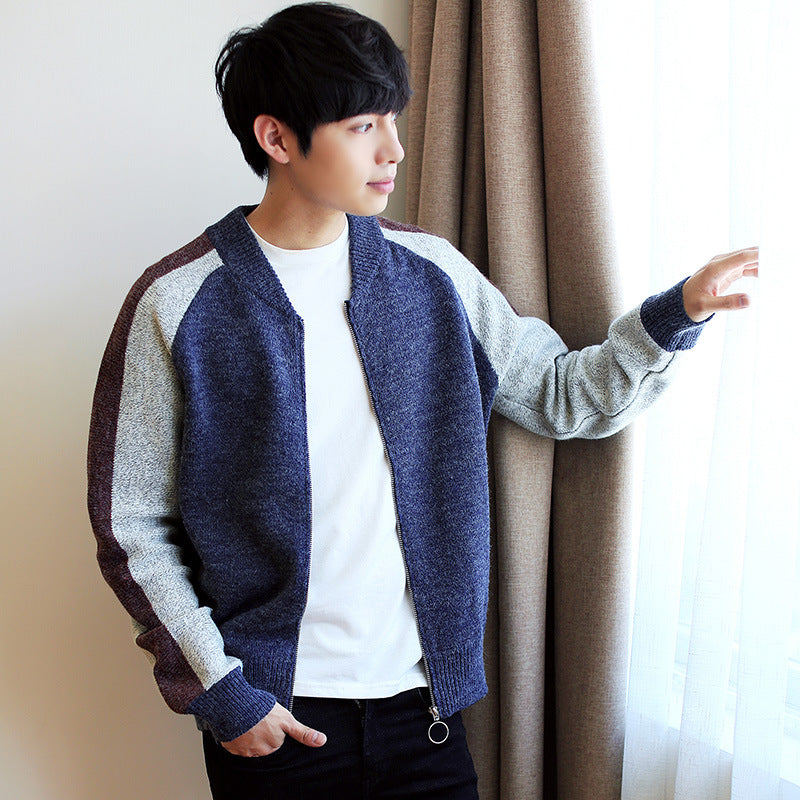 Men's Knitted Cardigan Zipper Sweater Path of Threads
