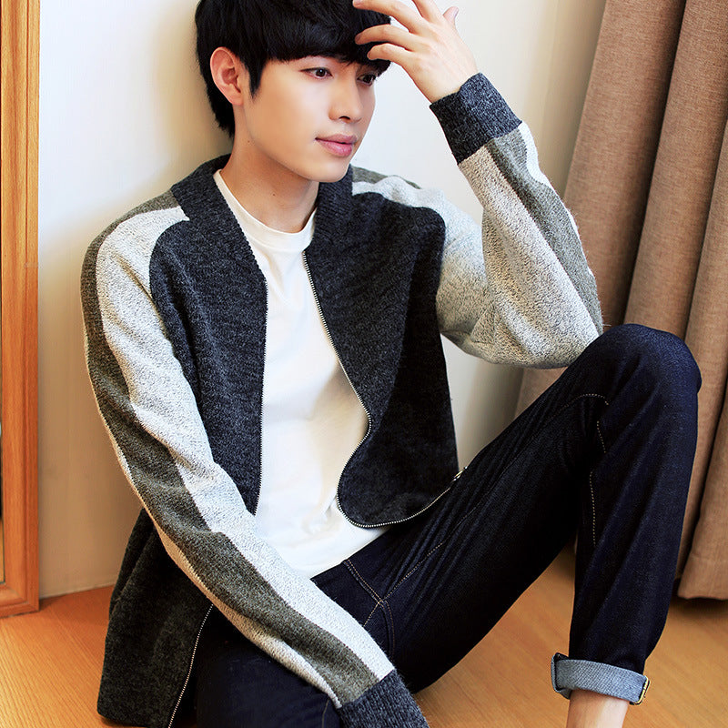 Men's Knitted Cardigan Zipper Sweater Path of Threads