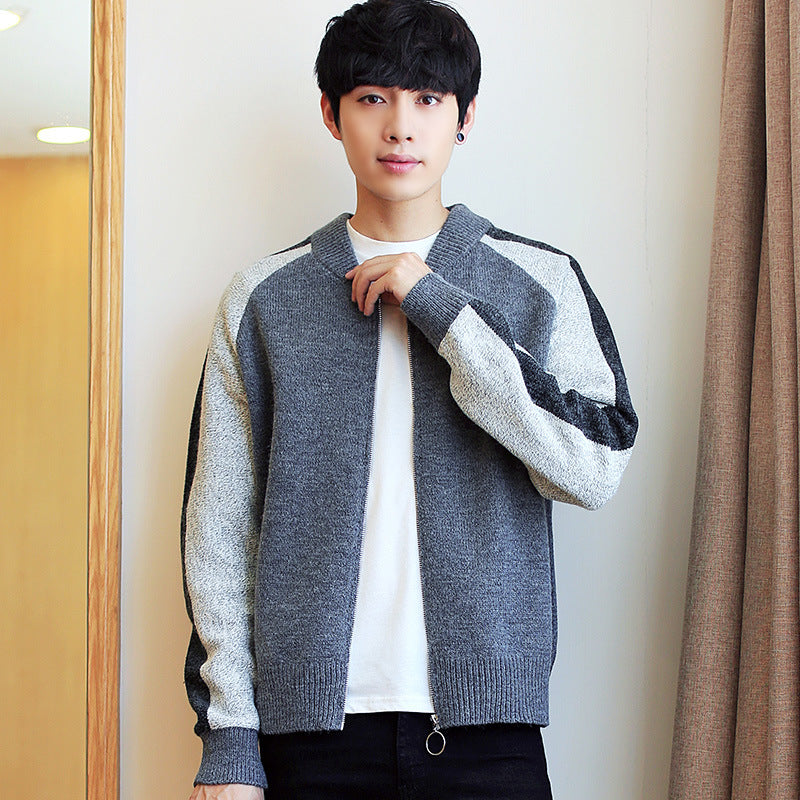 Men's Knitted Cardigan Zipper Sweater Path of Threads