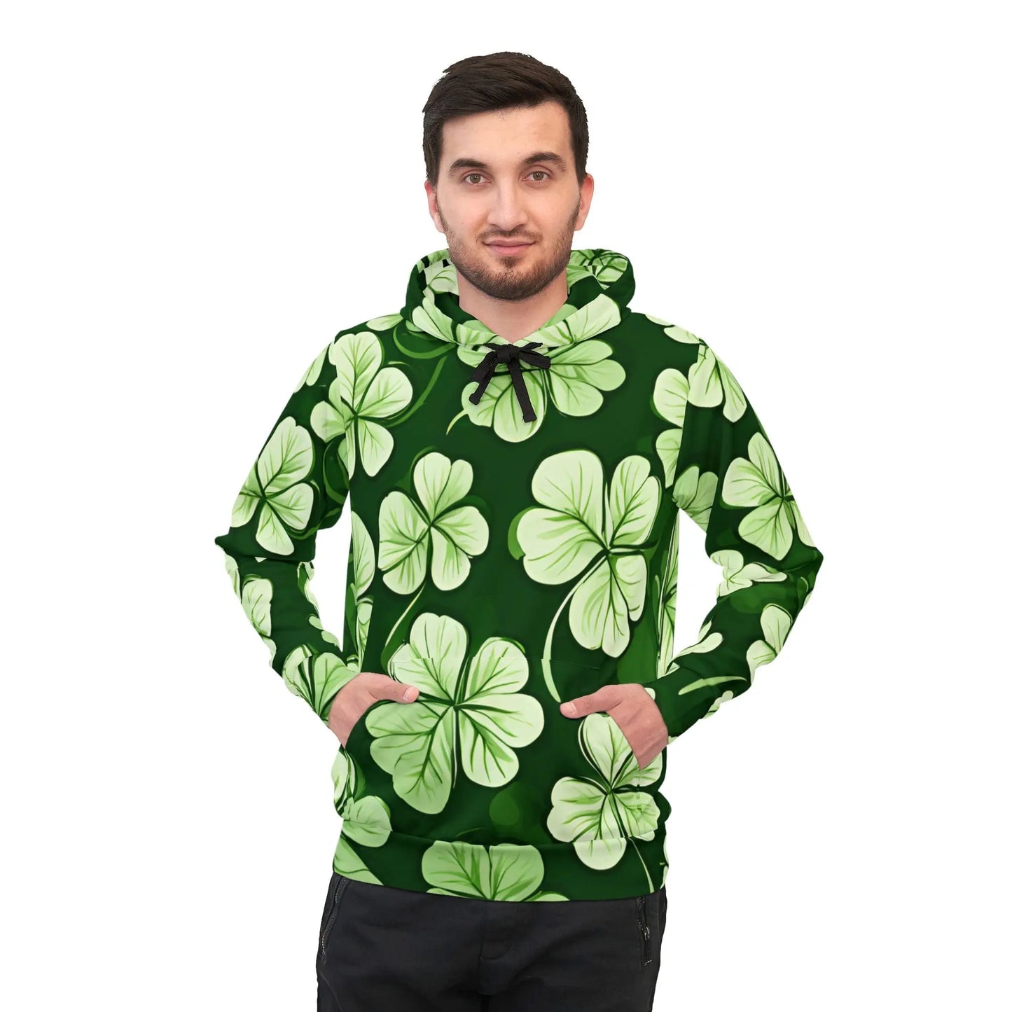 Green Clover Hoodie Printify