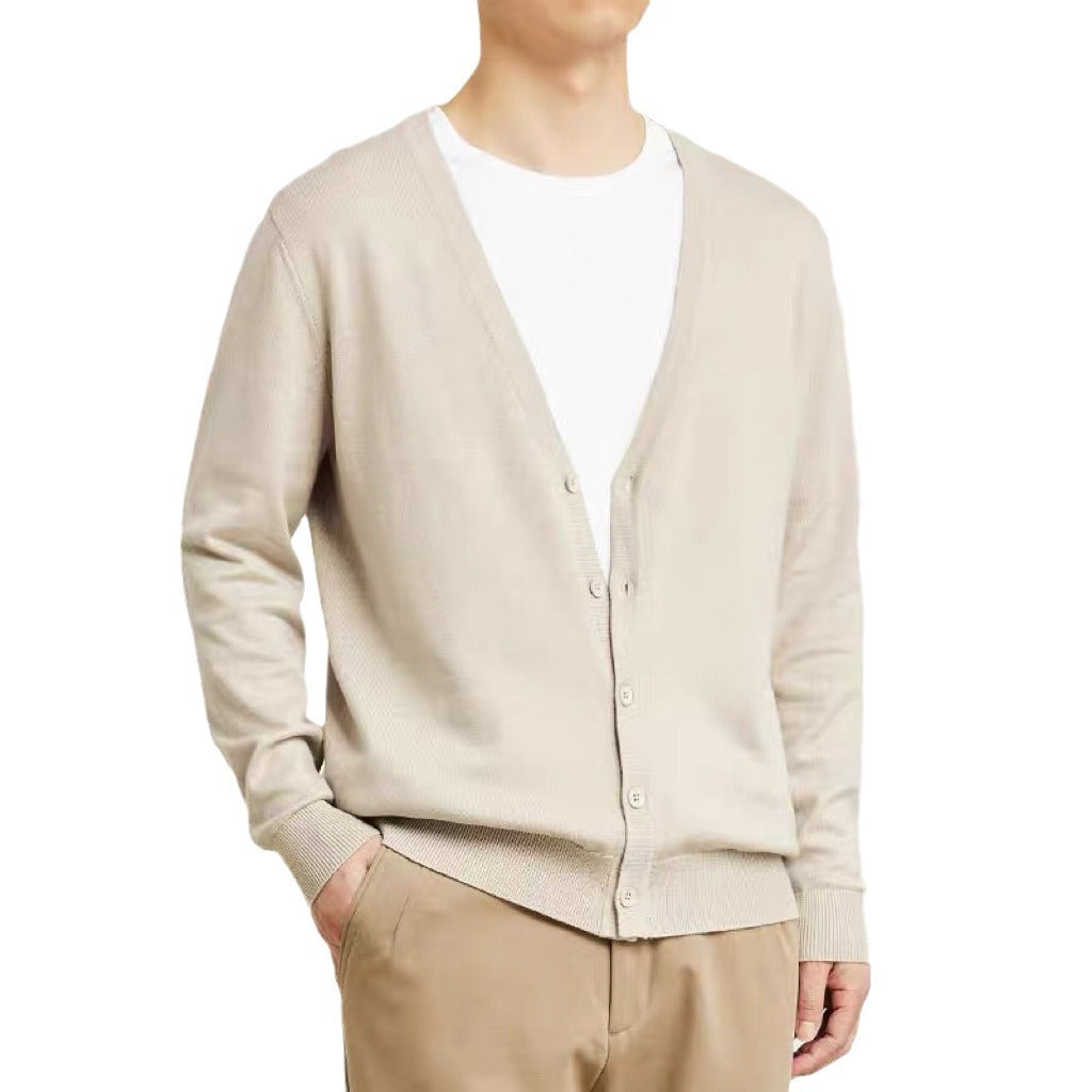 Men's Knitted Cardigan Loose Casual Path of Threads