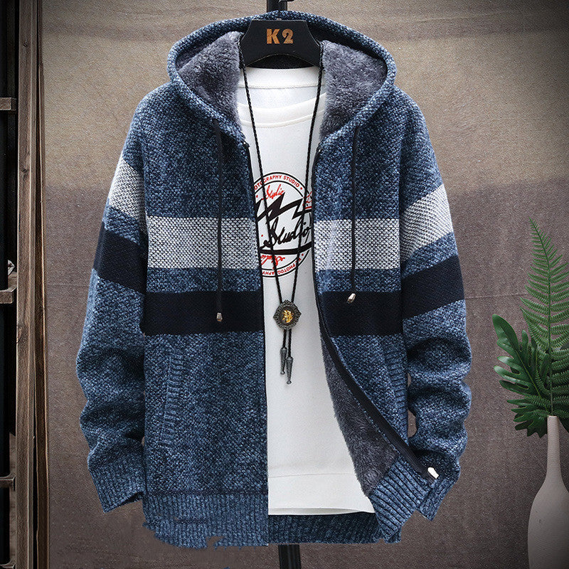 Men's knitted cardigan Path of Threads