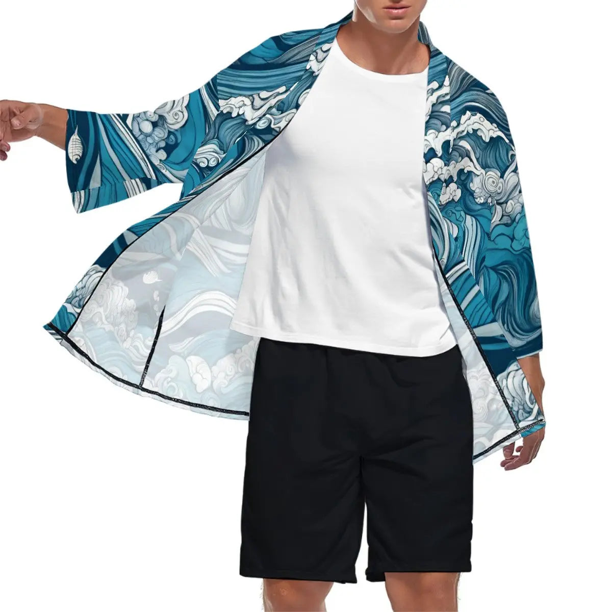 Kimono Cardigan Luxurious Waves Sacred In Sight