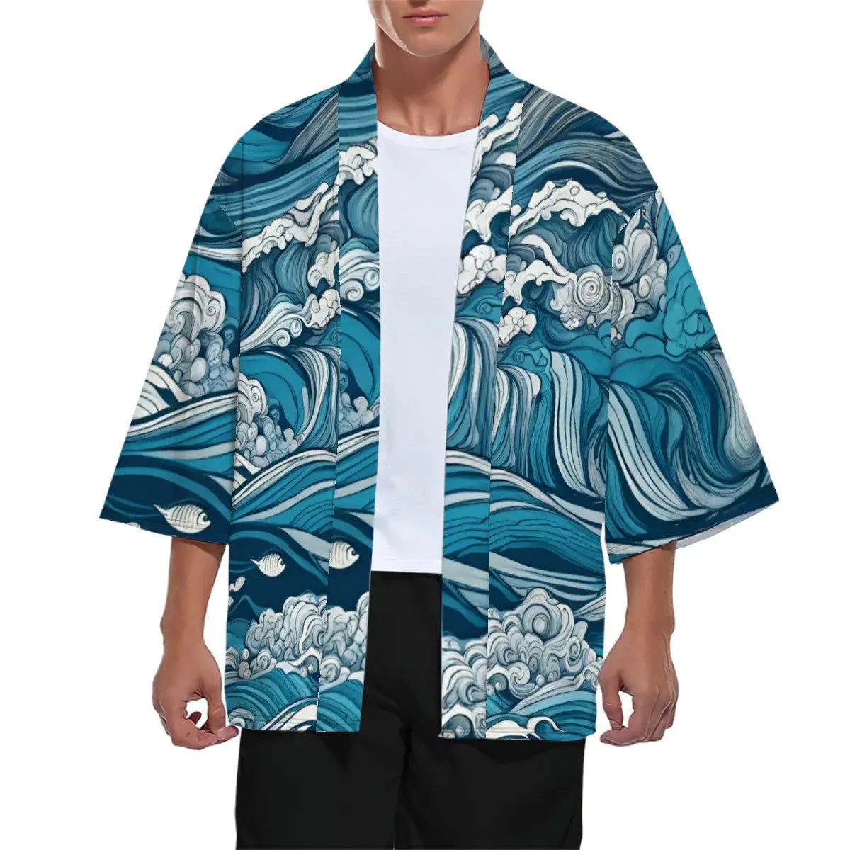 Kimono Cardigan Luxurious Waves Sacred In Sight