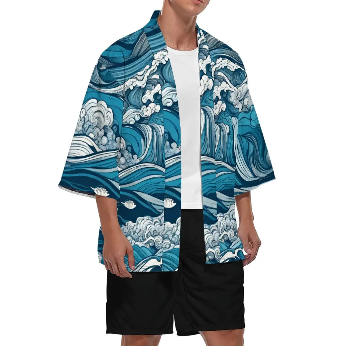 Kimono Cardigan Luxurious Waves Sacred In Sight