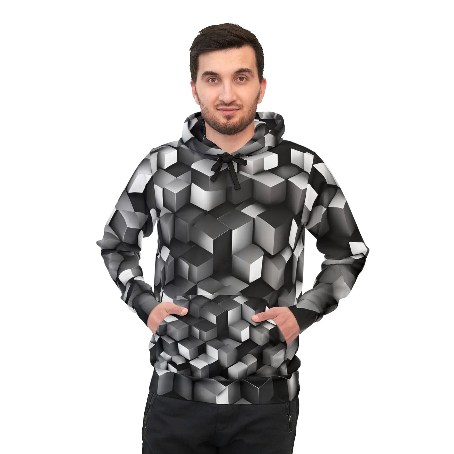 3D Block Hoodie Printify