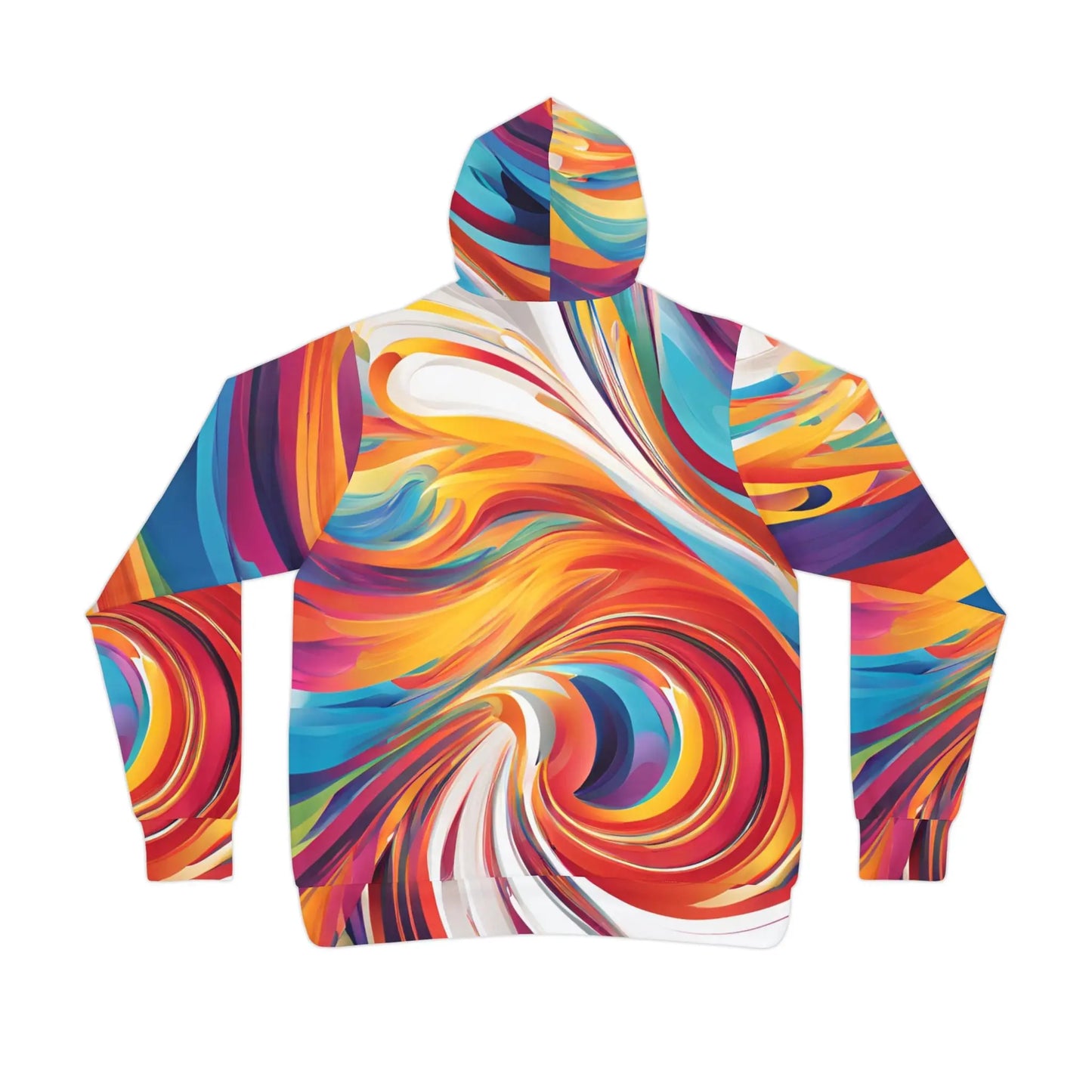 Swirl Paint Athletic Hoodie - Colorful and Stylish Hoodie for the Artistic Soul Printify