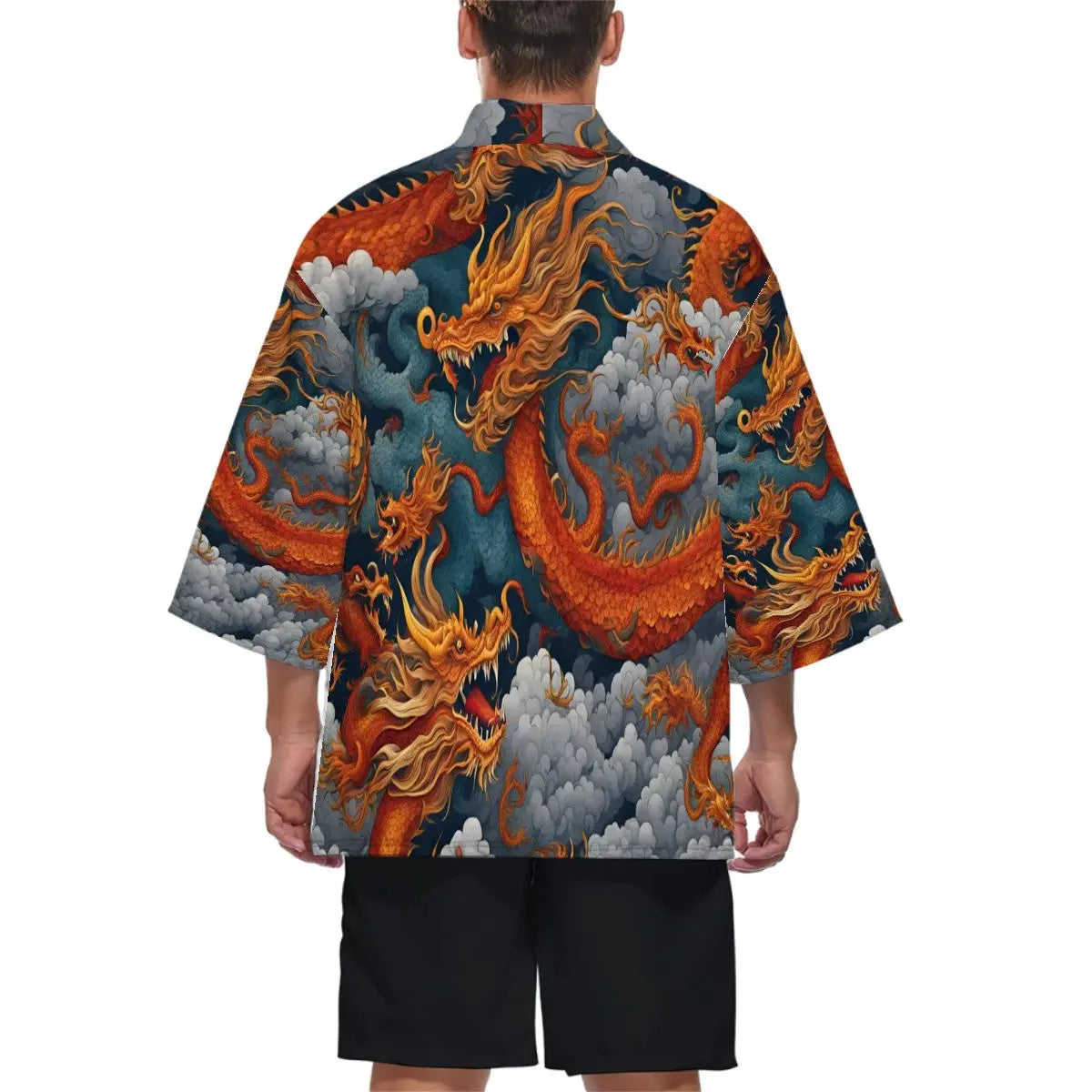 Kimono Cardigan Dragon Design Sacred In Sight