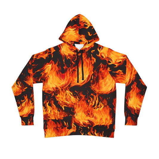 Flames Athletic Hoodie Printify