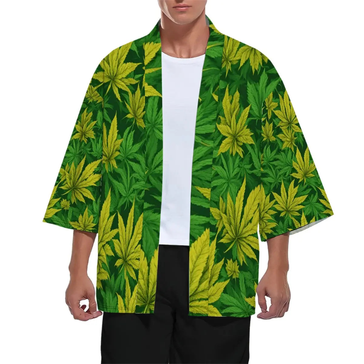 Kimono Cardigan Smoking Leaf Path of Threads