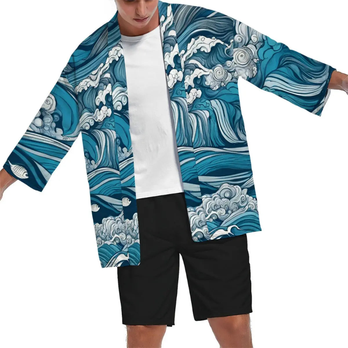 Kimono Cardigan Luxurious Waves Sacred In Sight