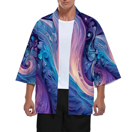 Kimono Cardigan Purple Elegance Sacred In Sight