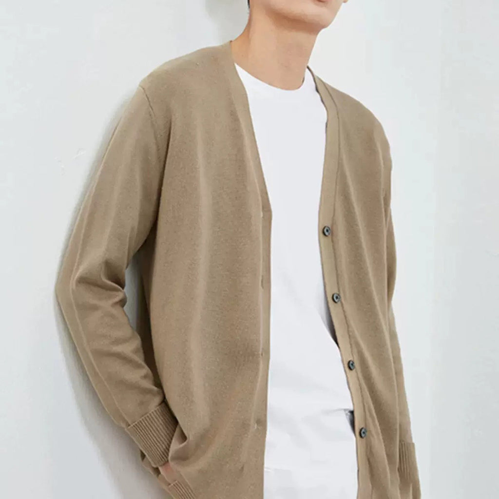 Men's Knitted Cardigan Loose Casual Path of Threads